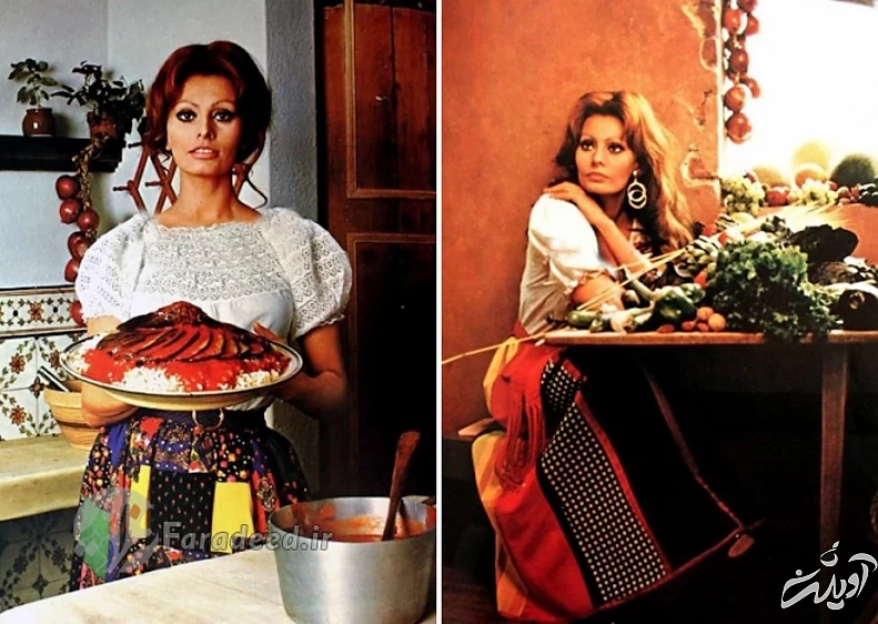 تصاویر/ سوفیا لورن در حال آشپزی!